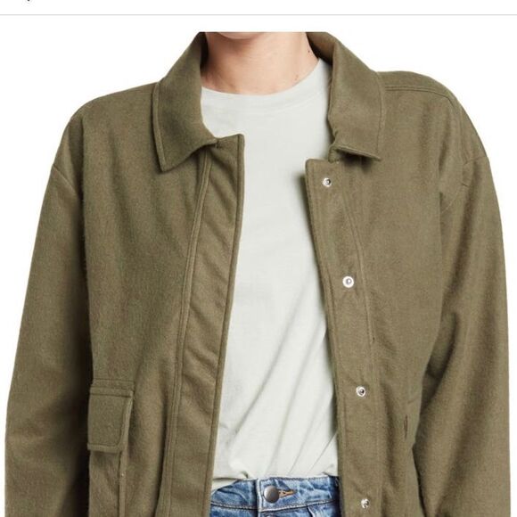 Sanctuary Breezy French Terry Jacket - Army green- XL fall spring - Picture 1 of 8